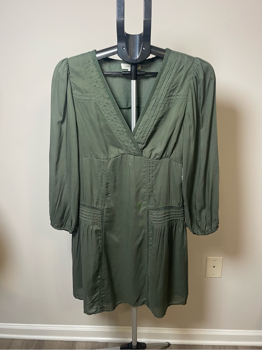 Lucky Brand Olive Green V-Neck Tunic